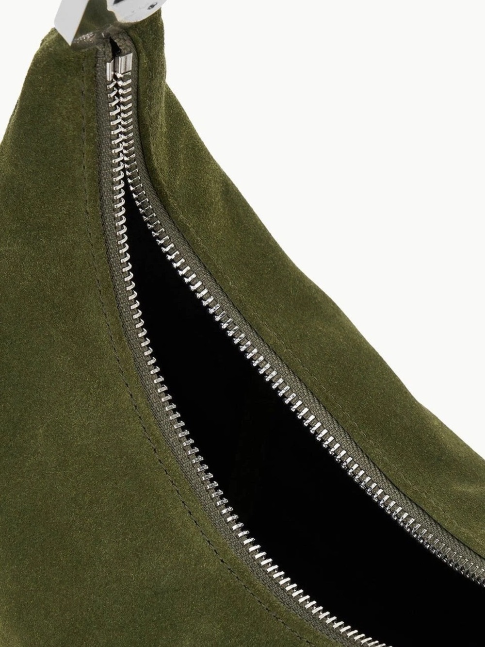 Staud Sylvie Olive Suede Shoulder Bag - Picture 3 of 8